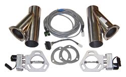 Pypes Performance Dual 3.0 Inch Electric Exhaust Cutout Kit - Click Image to Close